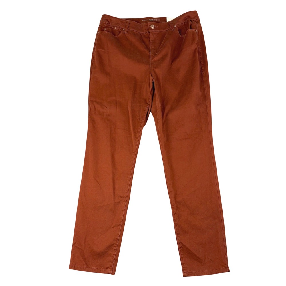 Chico's 2.5 Rich Mahogany Platinum Jegging Slim Tapered Rust Brown Pants NEW